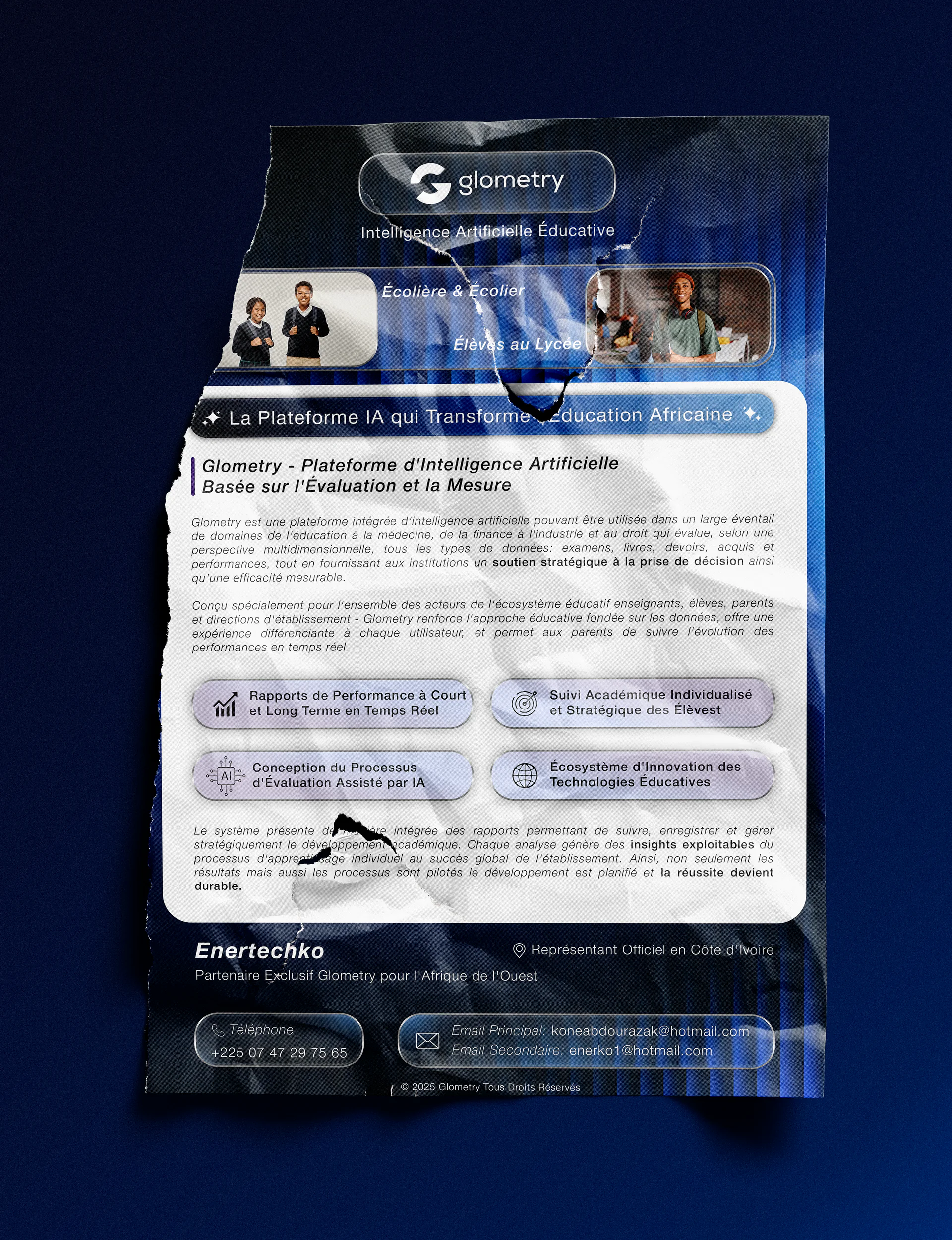Glometry — French-language brand brochure