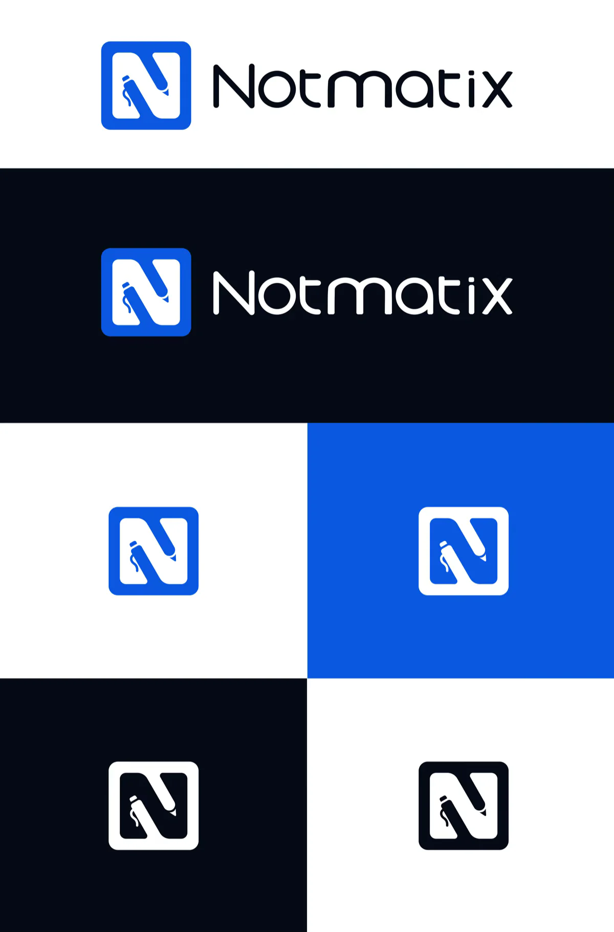 Notmatix — Logo and identity system
